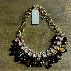 Lydell Vintage Rhinestone Signed Necklace Y2K statement